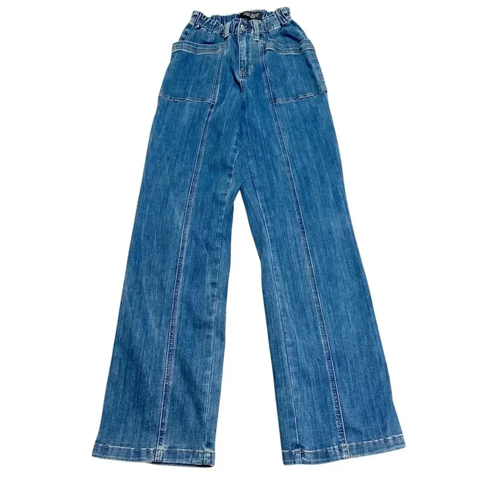 Judy Blue High Waist Vintage Elastic Waist Straight Leg Jean 3/26 - Picture 4 of 14